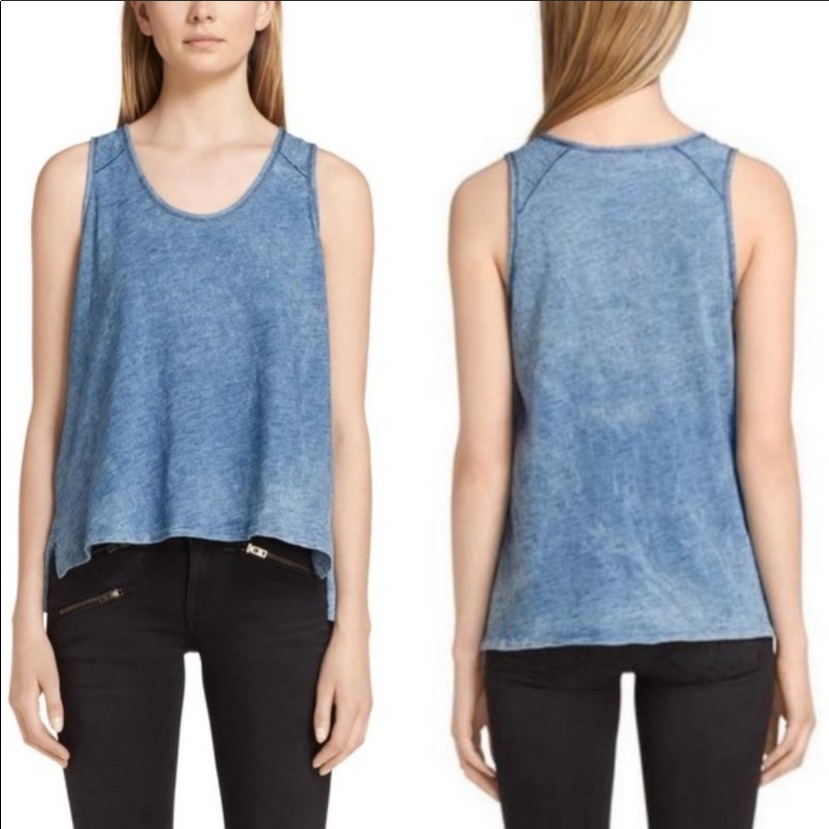 Rag&Bone Jeans “Camden” Indigo Slub Tank Top